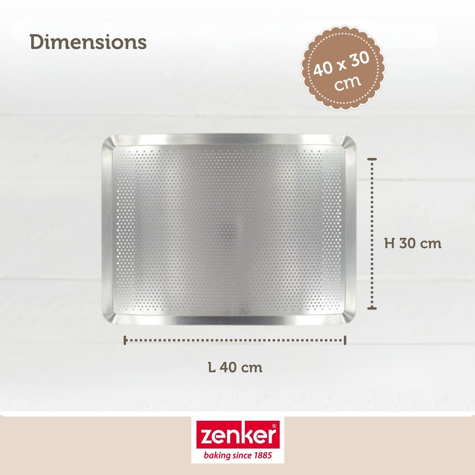 Plaque à pâtisserie perforée 40 x 30 cm en alu 18/10 Zenker Special Cooking Zenker - Mathon - 4