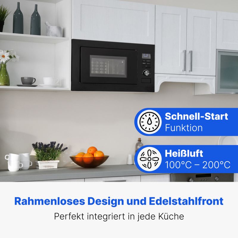 Micro ondes encastrable avec grill Noir Bomann MWG3001HEB-Noir Bomann - Mathon - 3