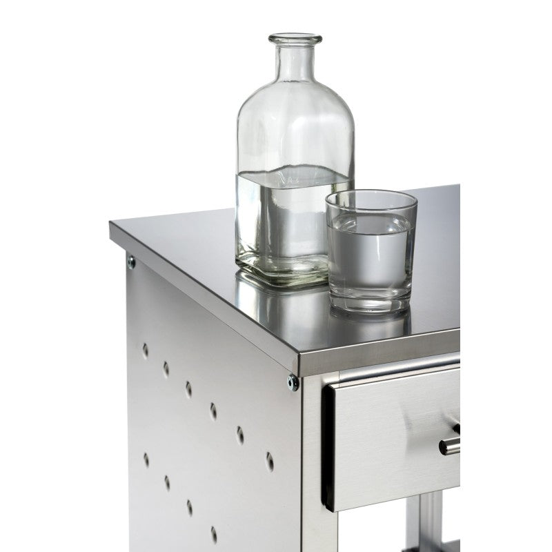 Grande desserte de cuisine malmö inox – élégance inox, capacité xxl et mobilité professionnelle Don Hierro - Mathon - 5