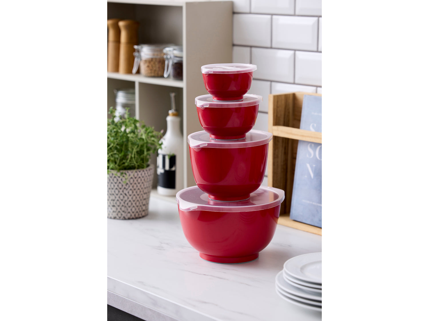 Set de bols 8 pces NEW MARGRETHE en durostima® Rouge Rosti - Mathon - 2