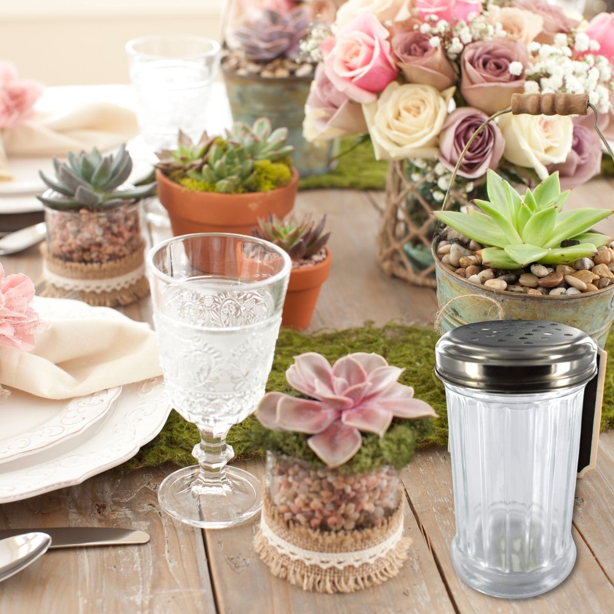 Saupoudreuse à parmesan et sucre glace en verre 13 cm Fackelmann - Mathon - 2