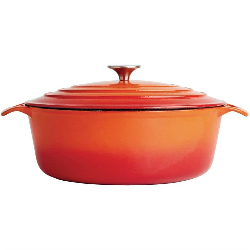Cocotte en fonte ovale orange  5 L Vogue - Mathon - 2