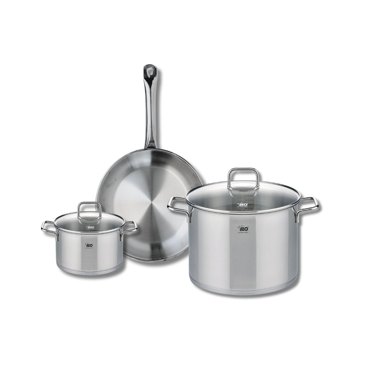 Ensemble de 1 Poêle de cuisson 28 cm et 2 faitouts 16 et 26 cm  Profi Citrin Elo - Mathon - 1