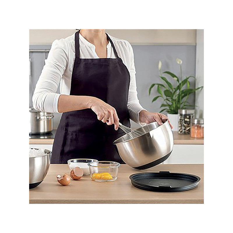 Bol pâtissier inox avec couvercle 22 cm Baumalu - Mathon - 2