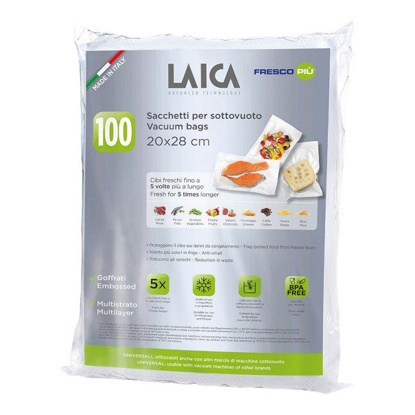 Sacs Sous Vide Laica Vt3501 100 Pièces 20 X 28 Cm Laica - Mathon