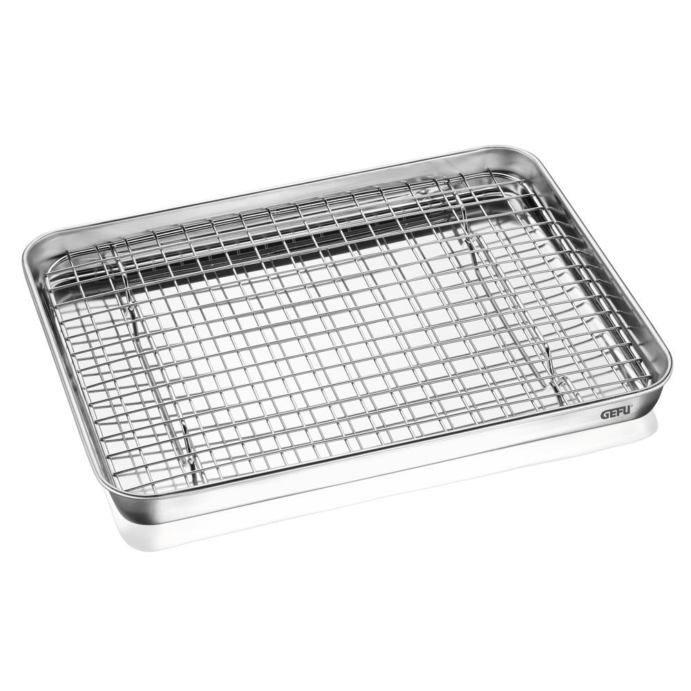 Plat en inox et sa grille 31,5 cm Gefu - Mathon - 1