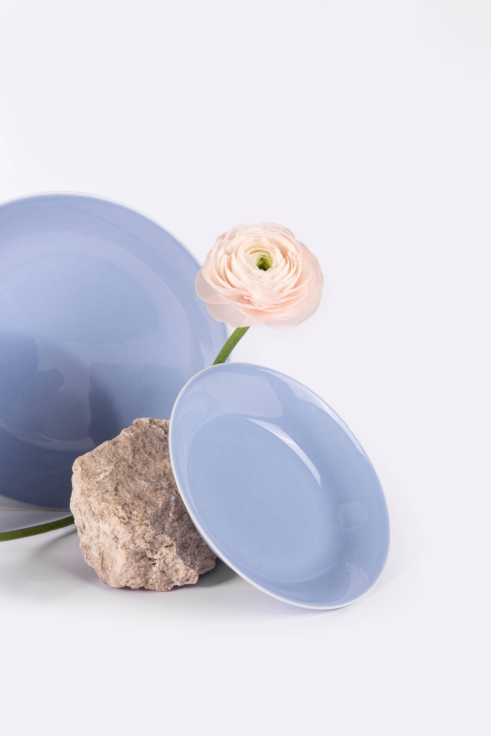 Assiette creuse ronde 19 cm bleu OGRE La Fabrique - Mathon - 2