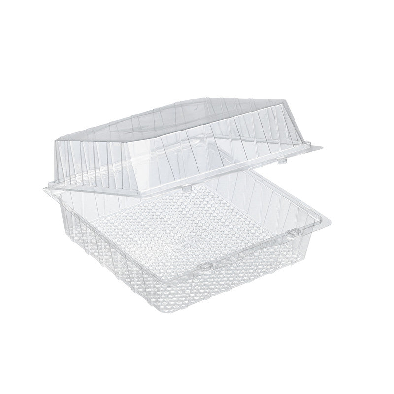 Boite blister plastique transparente avec couvercle charnière pour 10 viennoiseries  210x210mm H150mm FirstPack - Mathon