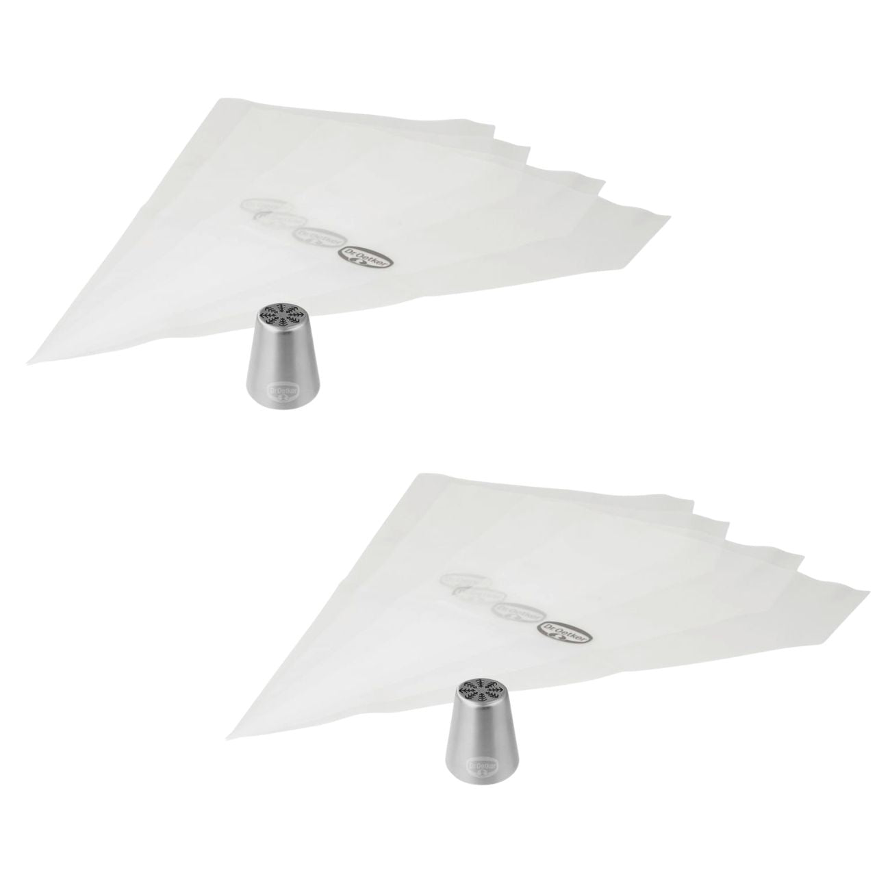 Ensemble de 8 poches à douille et embout cristal de glace en inox  Baker Edition Dr. Oetker - Mathon - 1