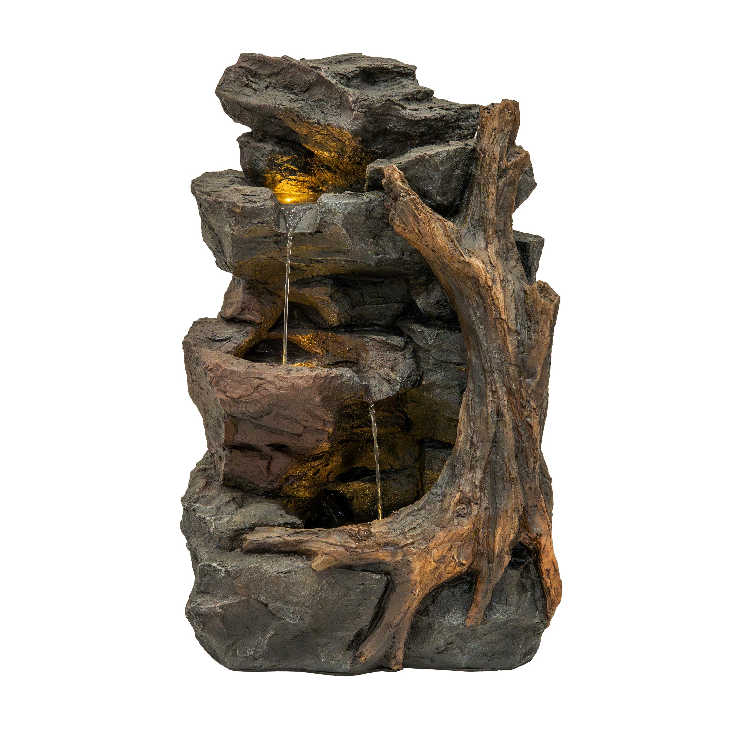 Fontaine de Jardin Cascade Électrique « Willow Springs » Extérieure LED Pompe Monstershop - Mathon - 2