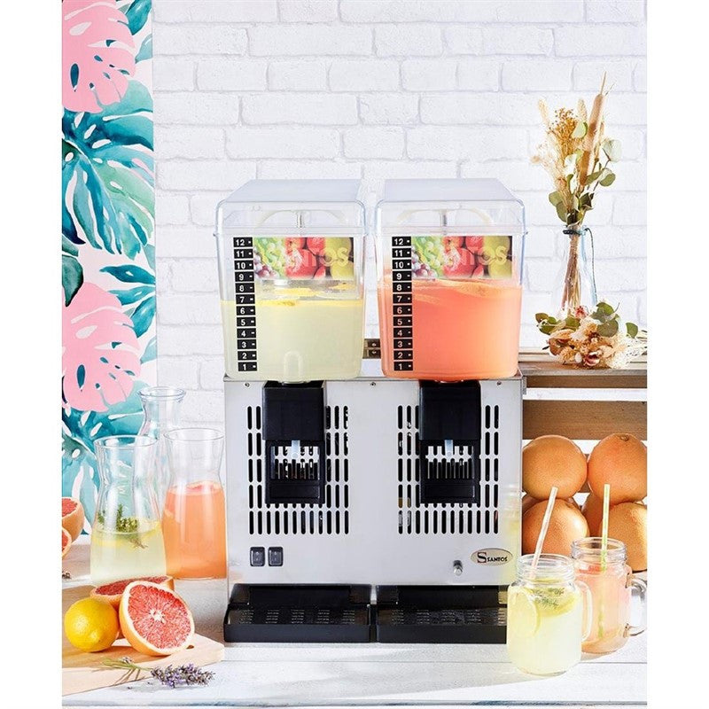 Distributeur de Boissons Réfrigérées n°34 - 2 Bacs x 12 L - Santos - Mathon - 1