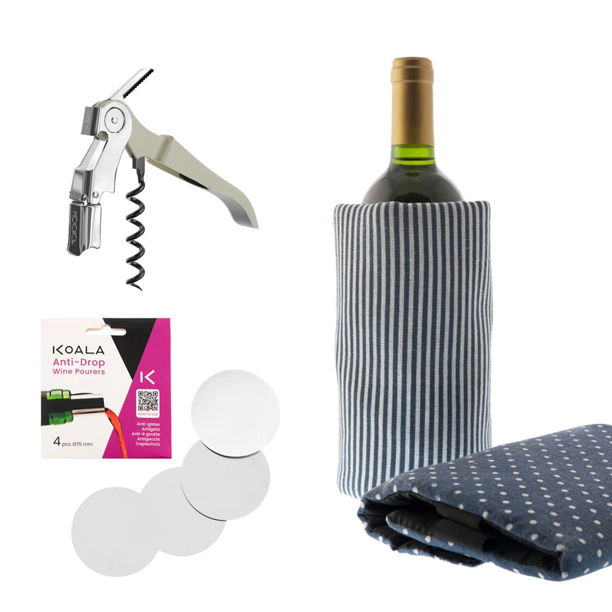 Apérifun - Set initiation 3 pièces pour la dégustation des vins - Bleu Koala - Mathon - 1