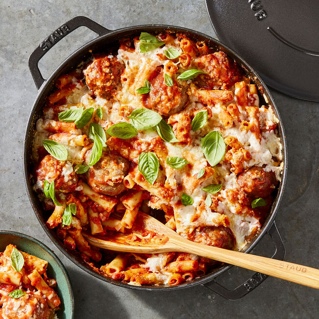 Sauteuse Chistera en Fonte, Ø 28 cm, 3,7 L, Noir Mat Staub - Mathon - 7