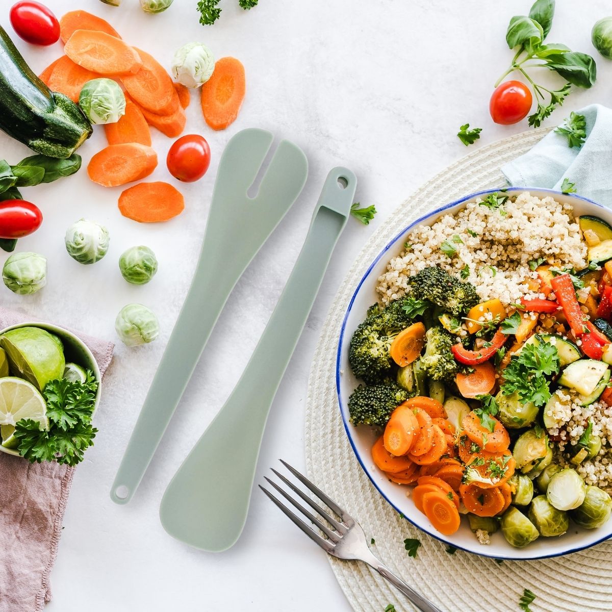 Lot de couverts à salade en plastique Fackelmann - Mathon - 2