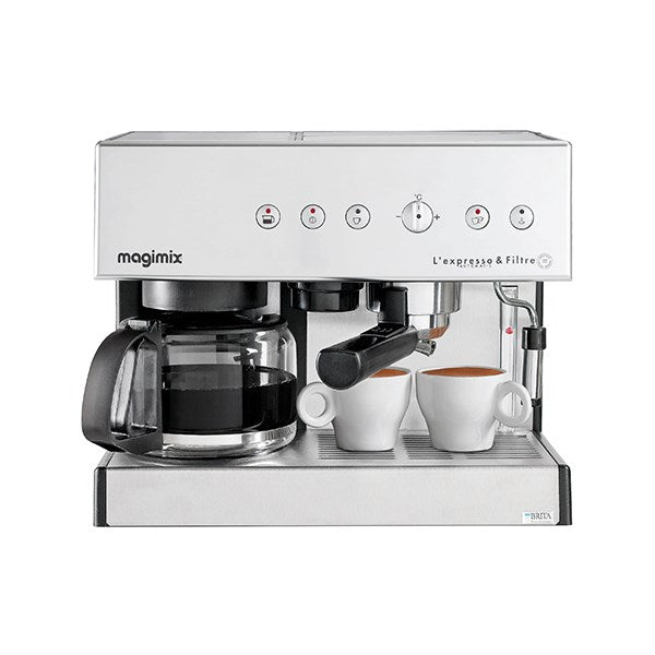 Cafetière Expresso et filtre automatic chrome mat 1,4 L 11423 Magimix - Mathon - 1
