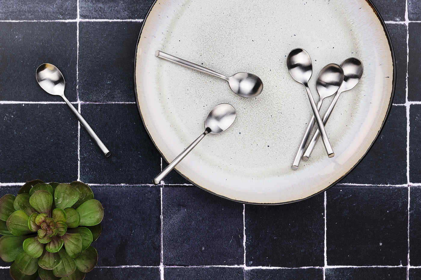 Lot de 6 petites cuillères en inox argent D Björn - Mathon - 2