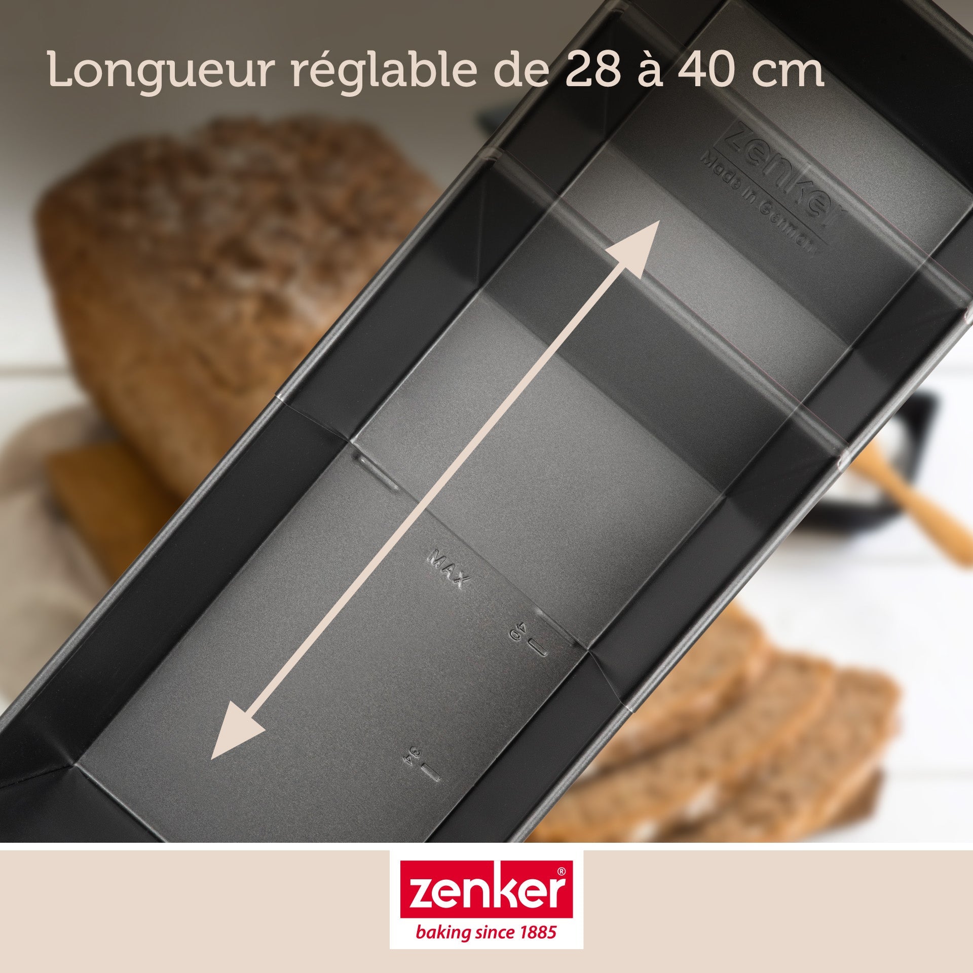 Moule à cake extensible 28 à 40 cm Zenker Black Metallic Zenker - Mathon - 6