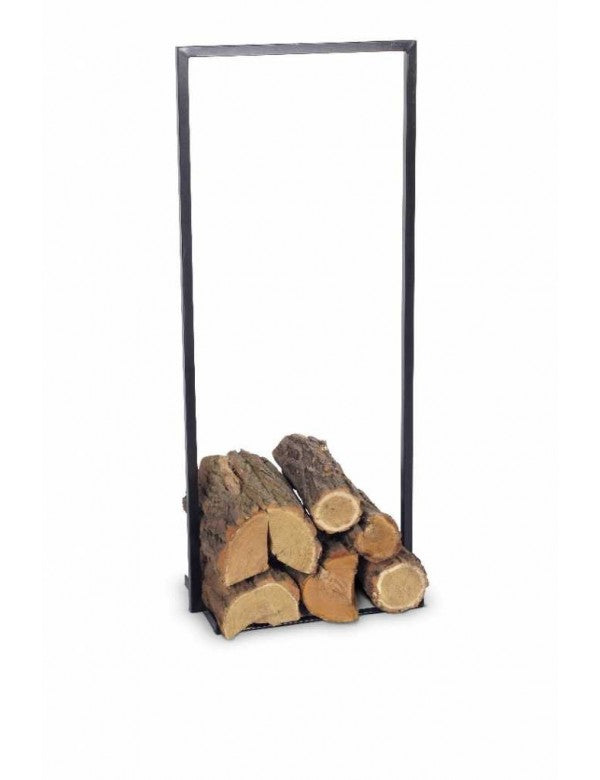 Range-bûches droit en acier noir-Naturel-Naturel-45x25x150 cm-- Farm Cook - Mathon - 1