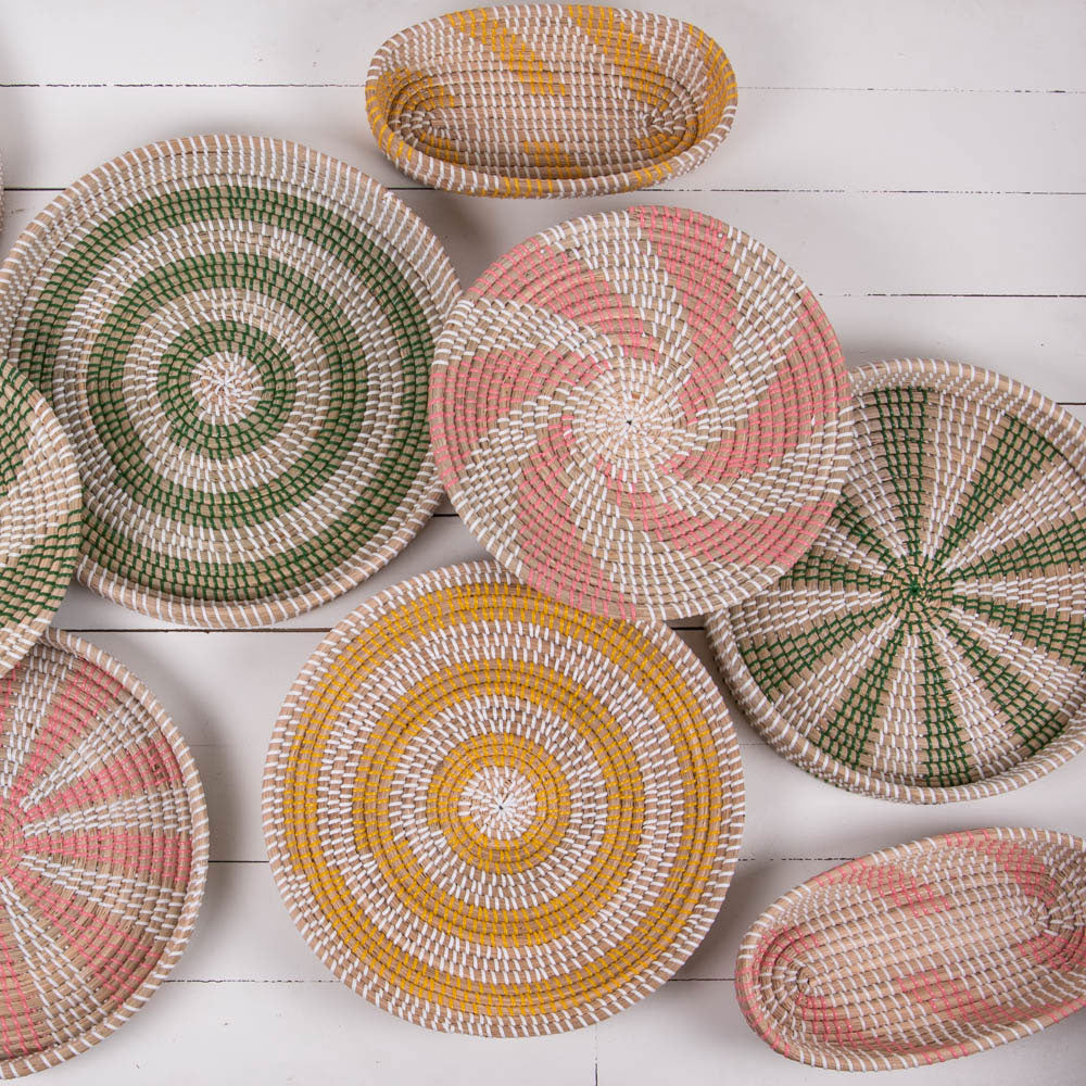 Set de 2 plateaux jonc mer rose Table passion - Mathon - 4