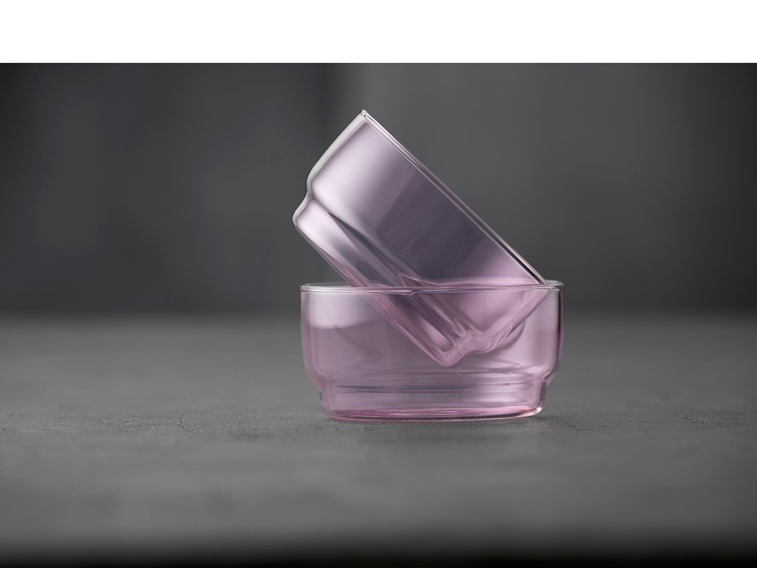 Ensemble de 2 bols TORINO 12cm en verre Rose Lyngby Glas - Mathon - 5