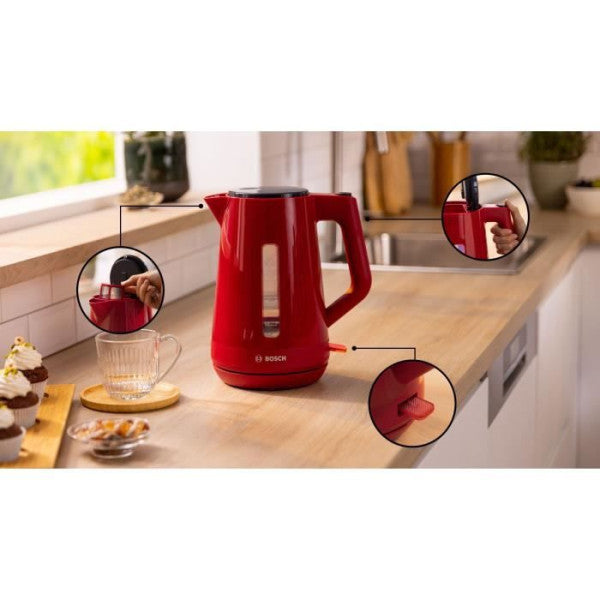 Bouilloire Electrique  - Bosch - Twk1m124 Mymoment - Rouge - Capacité Bosch - Mathon - 2