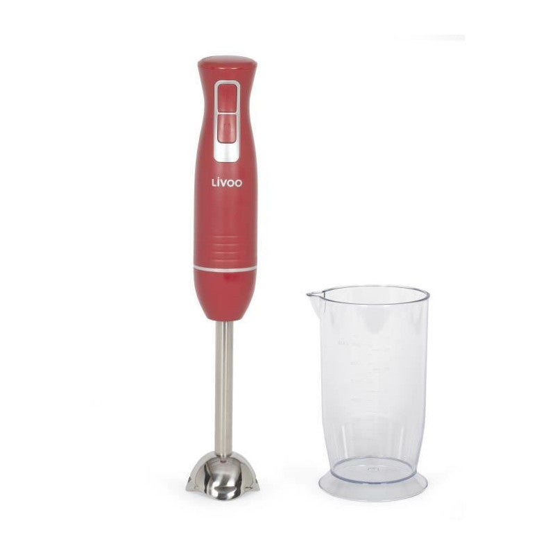 Mixeur Plongeant - Livoo - Dop245r - 400w - 2 Vitesses - Bol Gradué 700 Ml - 2 Lames En Acier Inoxydable Livoo - Mathon - 1