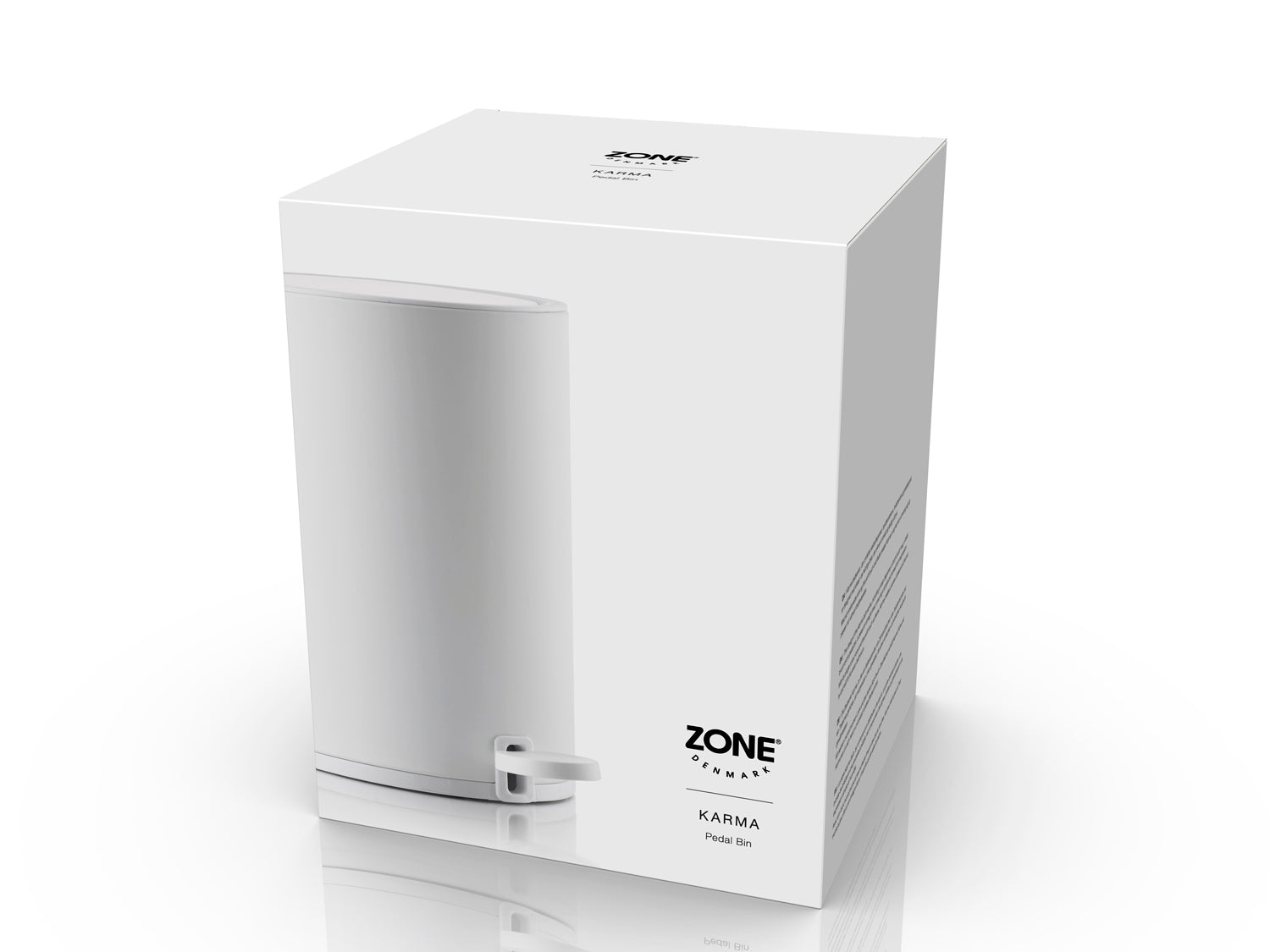 Poubelle à pédale Karma en Acier/ABS Blanc Zone Denmark - Mathon - 3