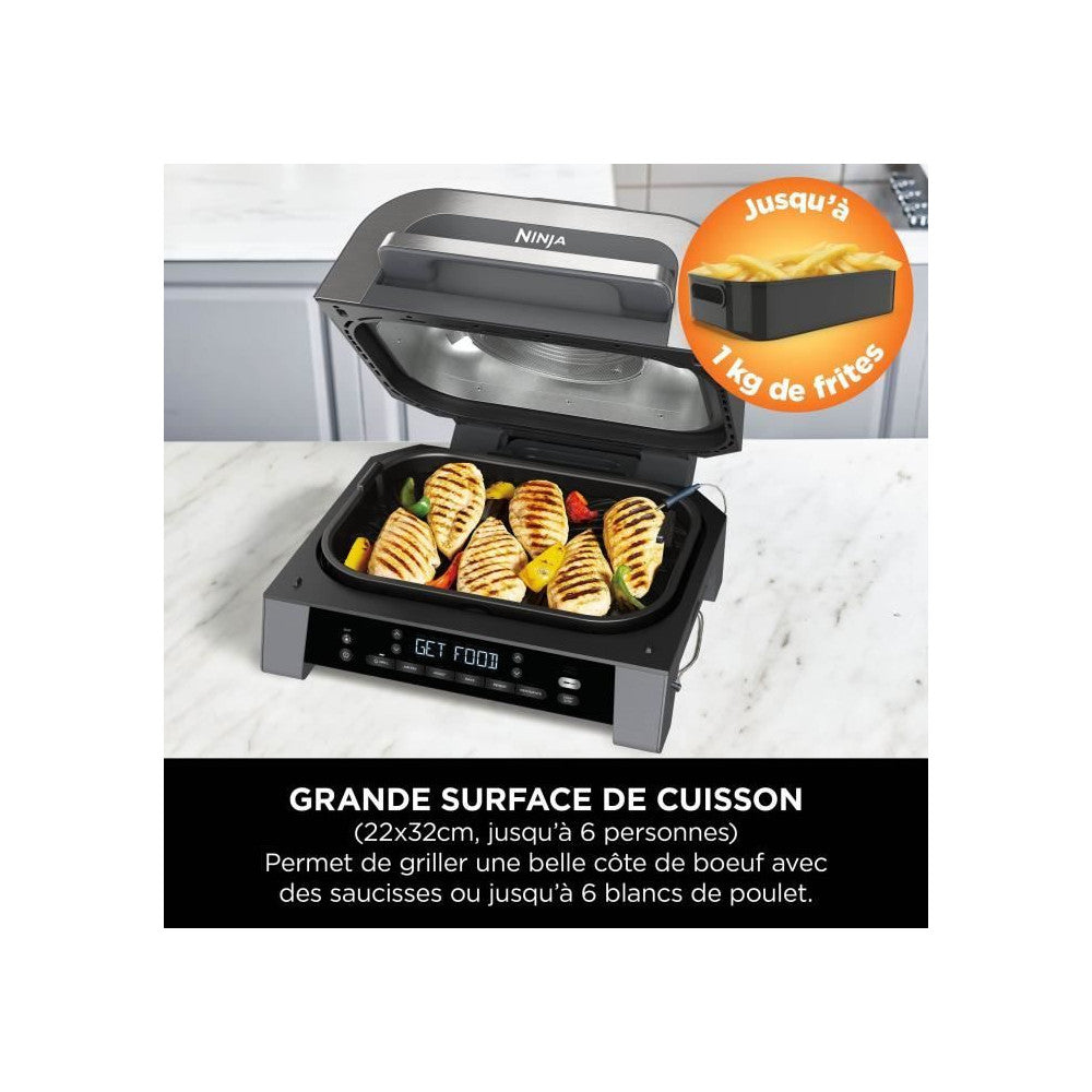 Grill & Friteuse Sans Huile - Ninja - Max 6-en-1 Dg551eu - 1760 W - 6 Modes De Cuisson - Gris Ninja - Mathon - 4