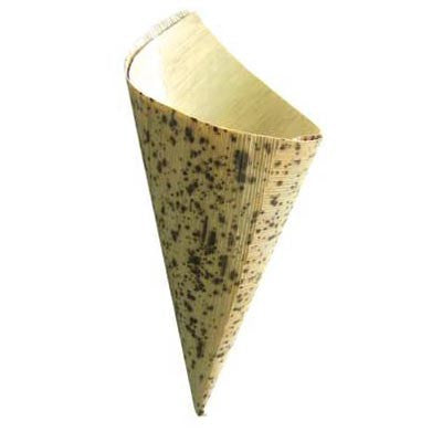 100Pcs - Cône en feuille de bambou   H170mm 147ml FirstPack - Mathon - 1