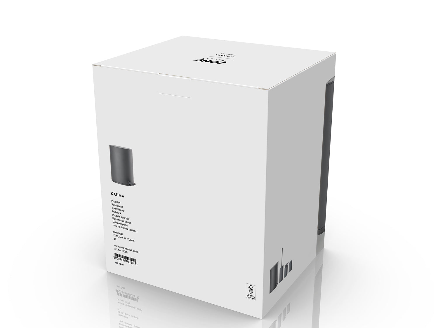 Poubelle à pédale KARMA en acier et abs Gris Zone Denmark - Mathon - 4