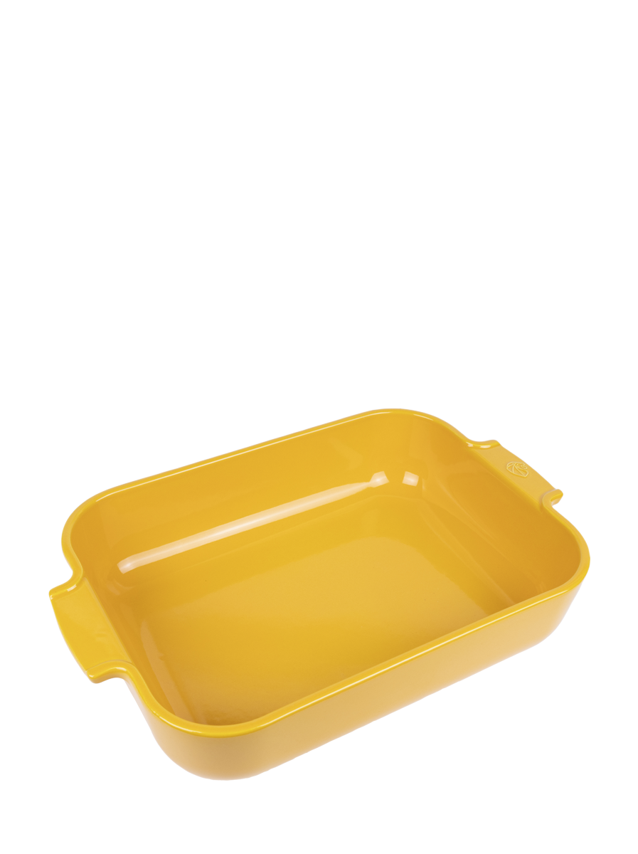 Appolia Plat four céramique rectangle jaune safran 36 cm - 14.25in Peugeot - Mathon - 1