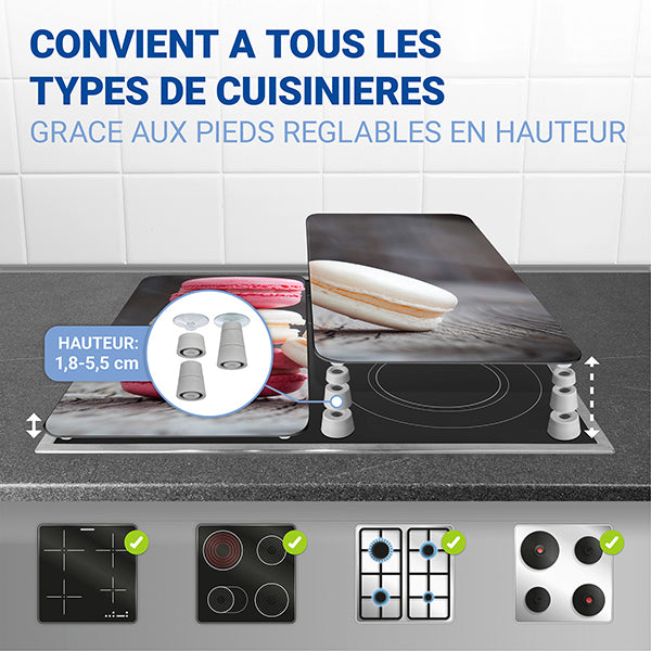 Set 2 couvre-plaques protection motif Macarons Wenko by Maximex - Mathon - 3