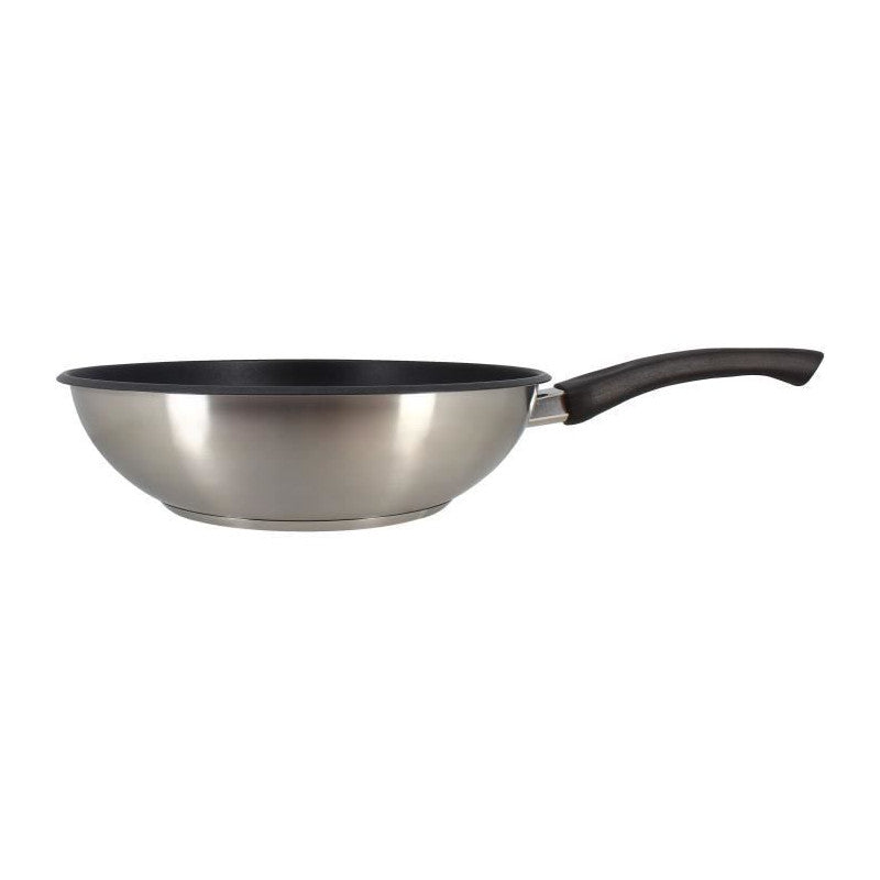 Wok - Menastyl - 6020252 - En Acier Inoxydable - 28 Cm - Tous Feux Dont Induction Menastyl - Mathon - 1