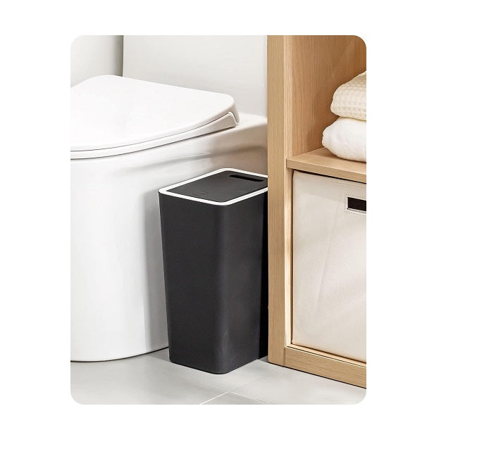 Poubelle de Cuisine de 8L avec couvercle noir Vendos85 - Mathon