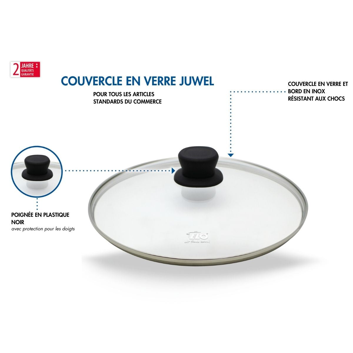 Couvercle de cuisson en verre 28 cm Elo - Mathon - 4