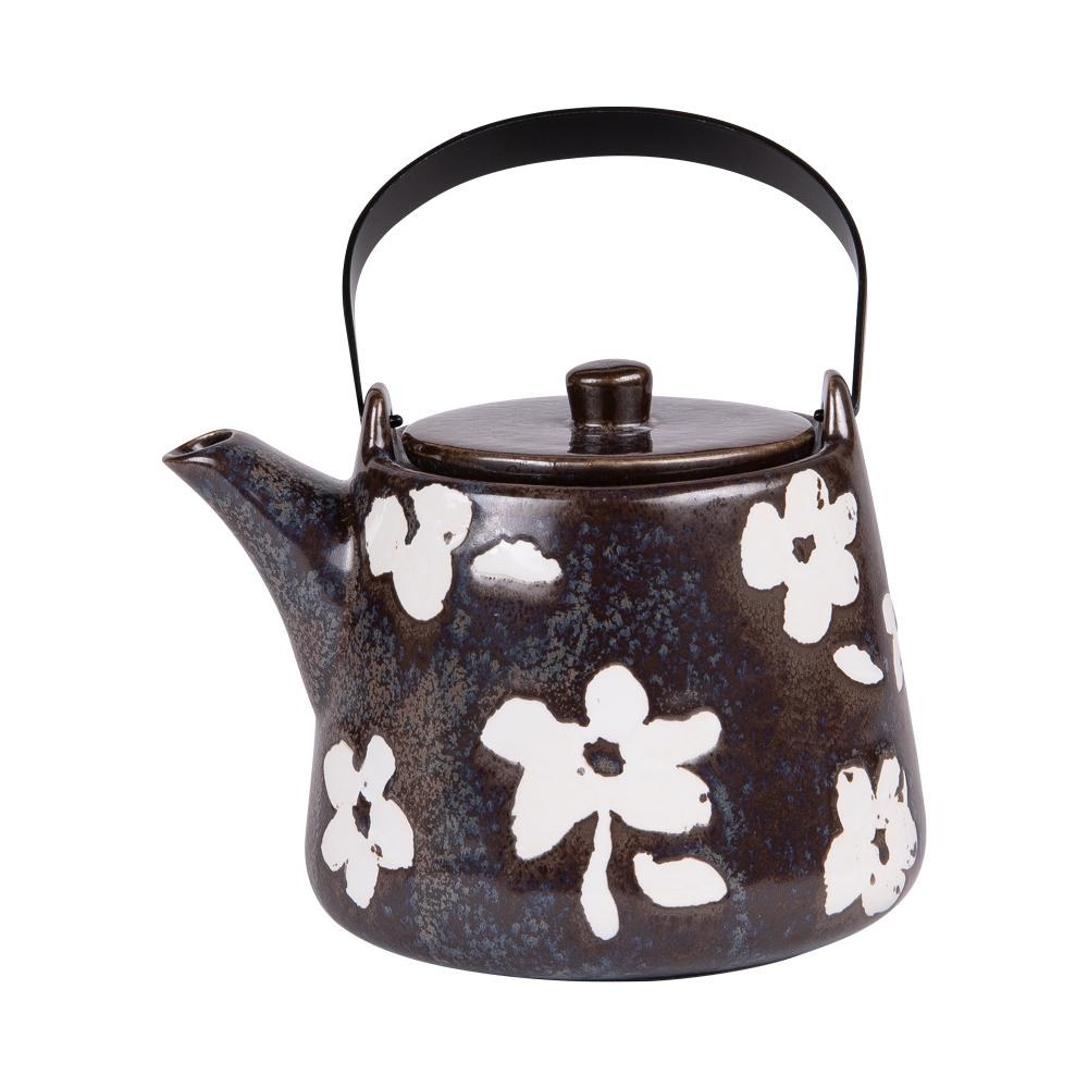 Théière avec filtre Sakura noire 1L Table passion - Mathon - 1