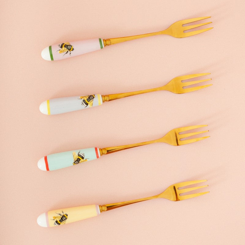 Coffret de 4 fourchettes à dessert BEE - Animal Magic Yvonne Ellen - Mathon - 2