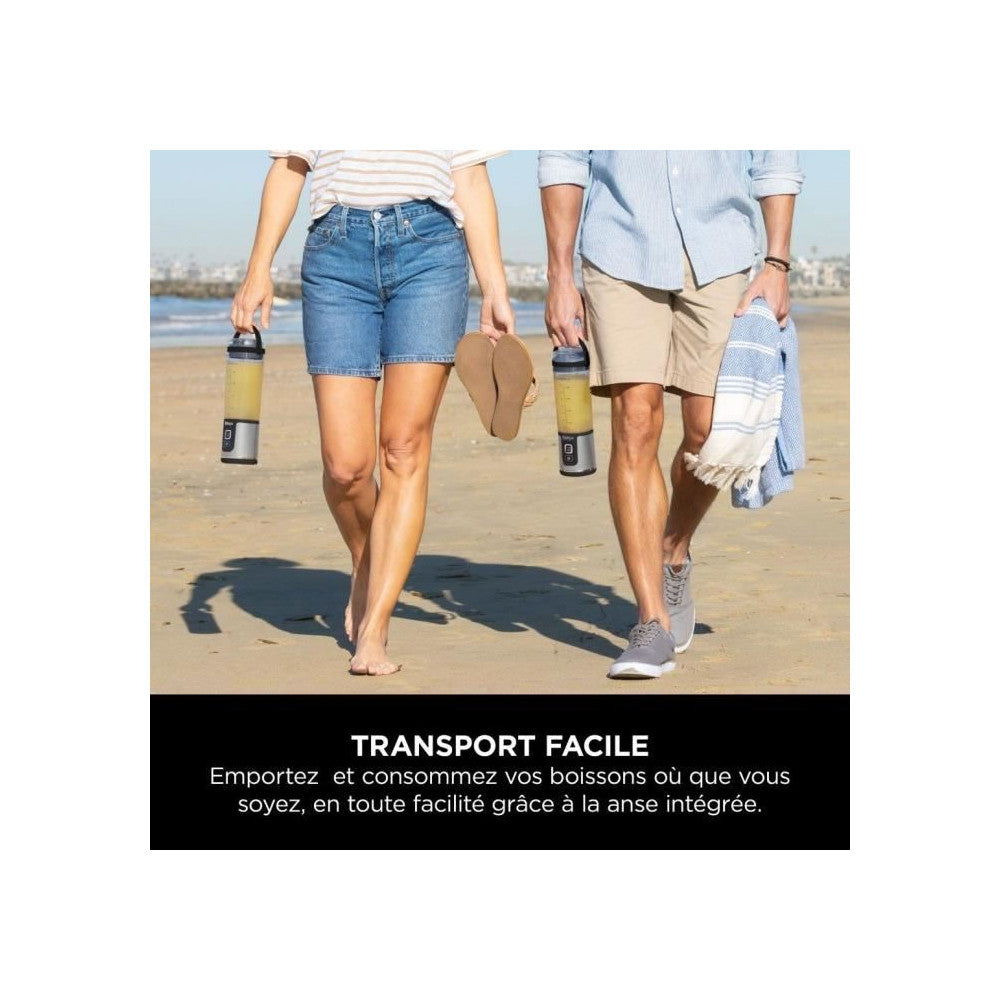 Blender Portable Ninja Blast - Bc151eubk - Bol 530 Ml - Autonomie 2h - Sans Fil - Sans Bpa - Noir Ninja - Mathon - 2