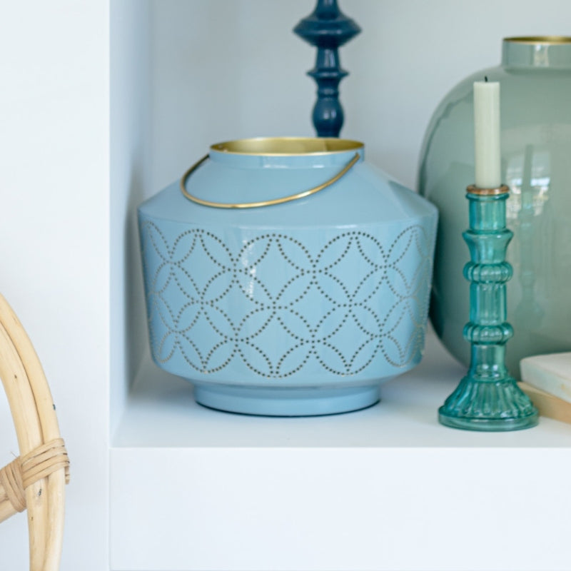 Lanterne émaillée - Bleu clair - 22cm Pip Studio - Mathon - 1