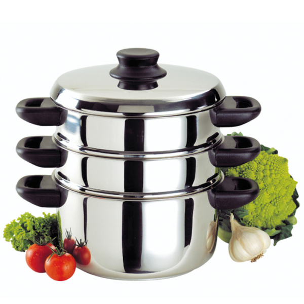 Combiné vapeur 3 corps inox équipement bakélite 20 cm Baumalu - Mathon - 2