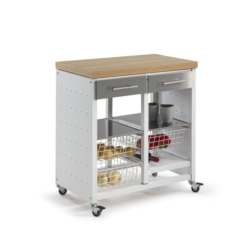 Desserte de cuisine double convertible en table d