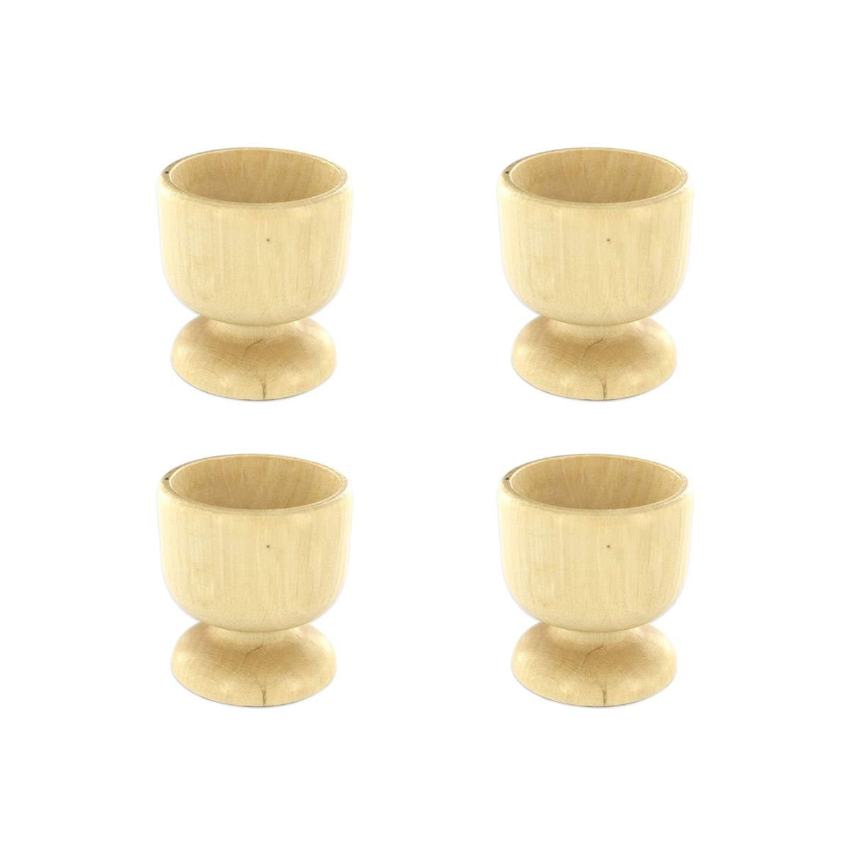 Lot de 4 coquetiers designs en bois  Wood Edition Fackelmann - Mathon