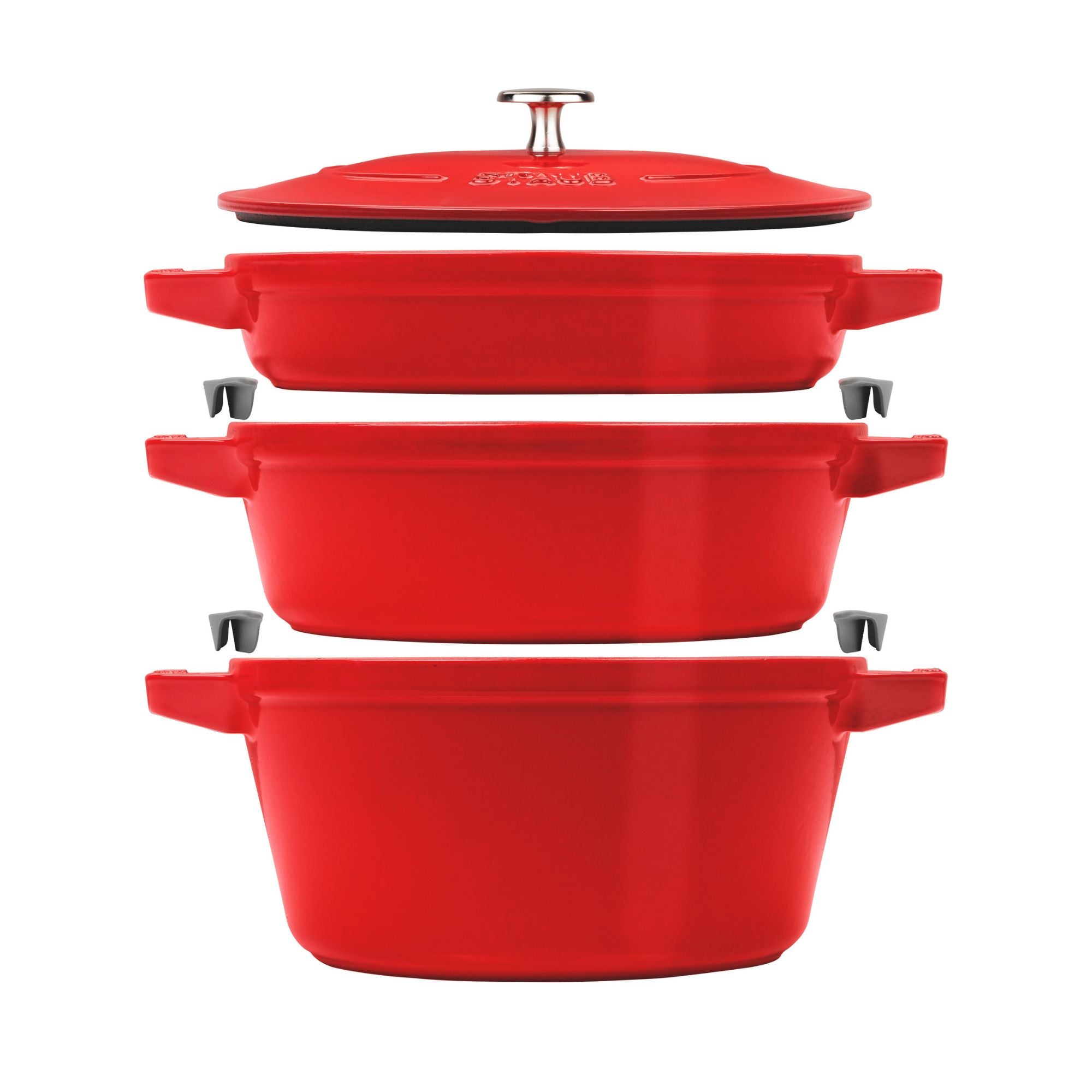 3-pcs, Set empilable, Cerise Staub - Mathon - 1