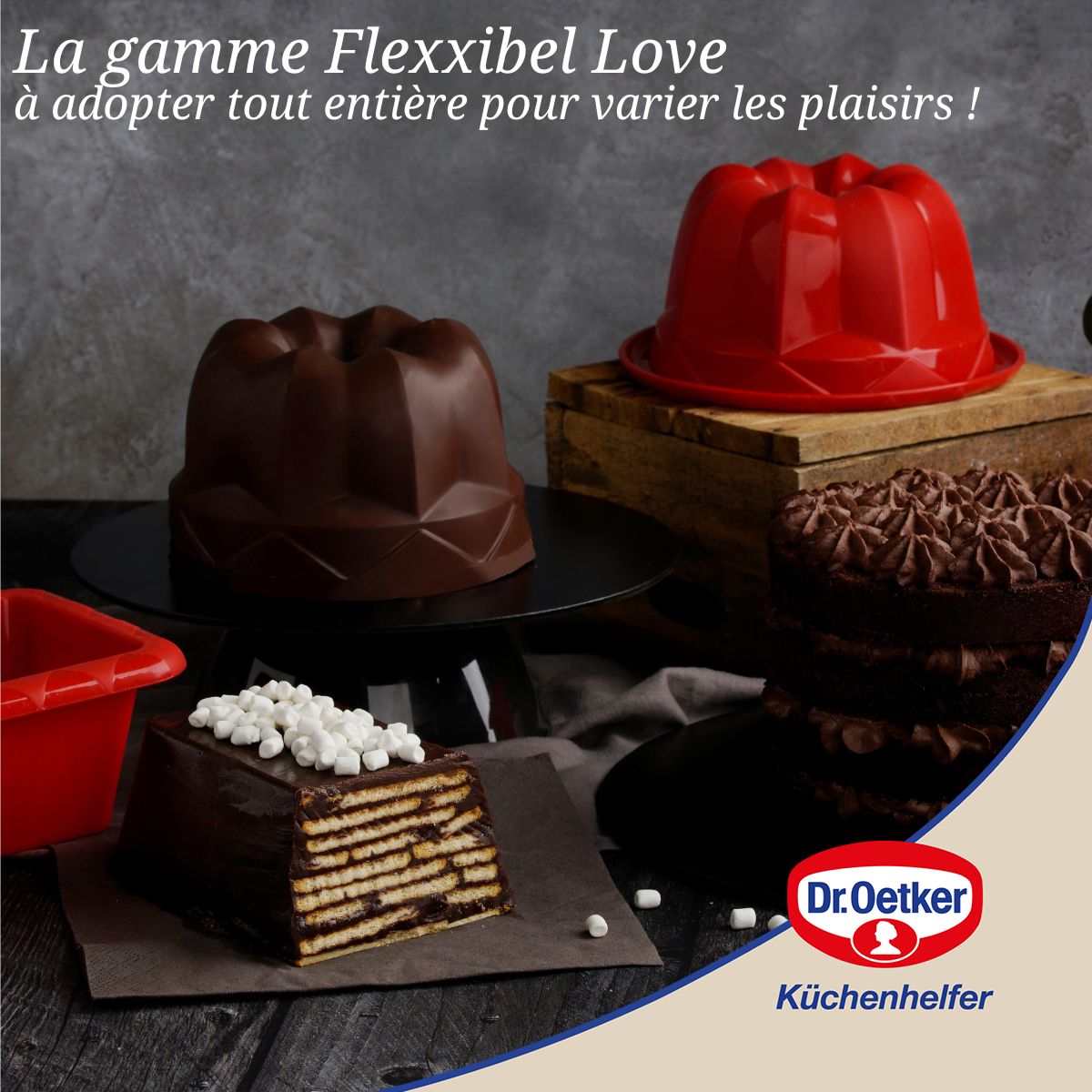 Petit moule à cake 18cm en silicone Dr Oetker Flexxibel Love Dr. Oetker - Mathon - 6