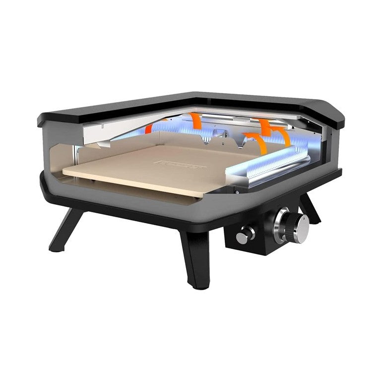 Four à pizza à gaz 13" avec thermomètre jusqu