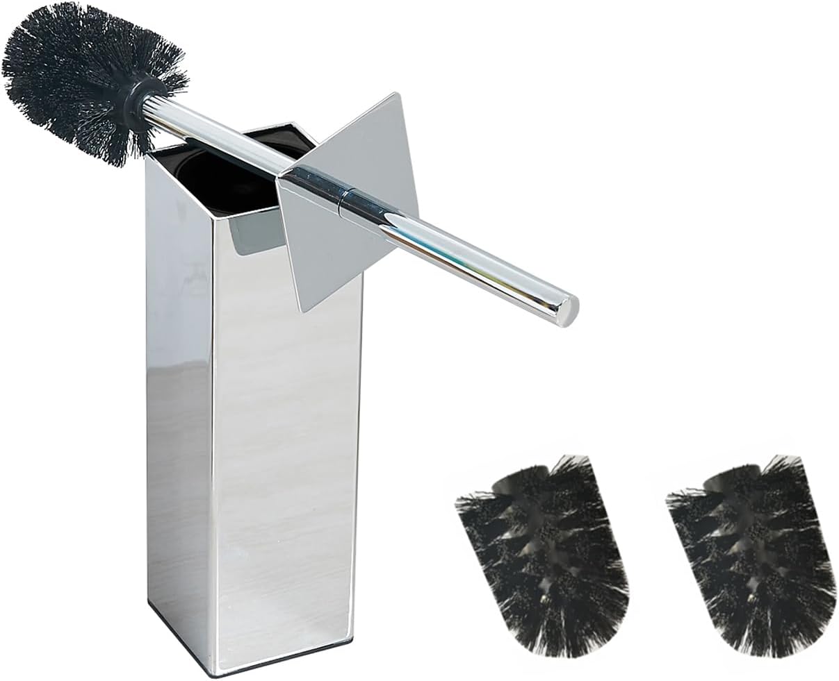 Brosse WC Carrée Chrome en Acier Inoxydable Vendos85 - Mathon
