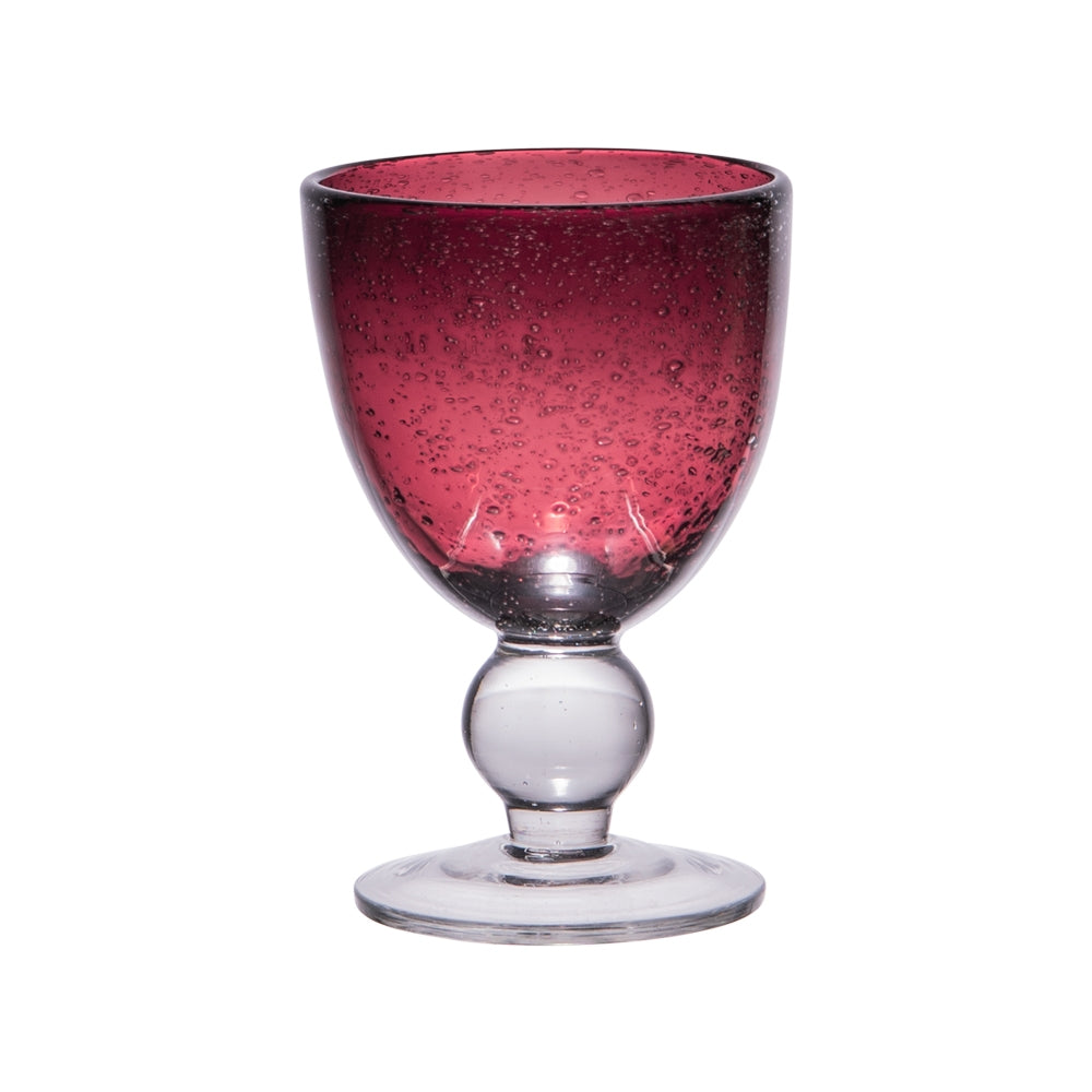 Verre à pied 28 cl artisan bullé violet (lot de 6) Table passion - Mathon - 1