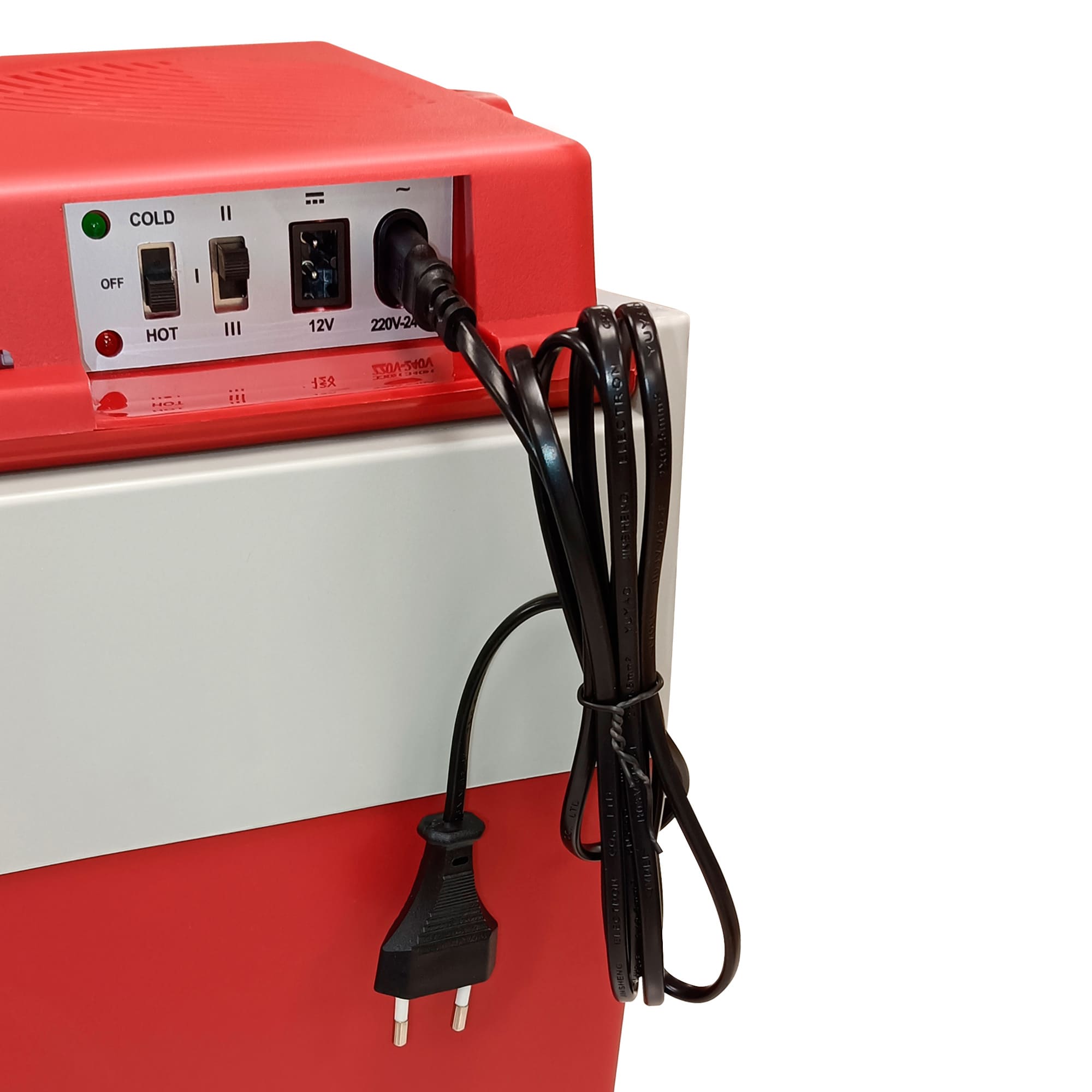 Glacière Électrique portable 28 Litres, 12V / 220 - 240V Voiture et Camping 55 Rouge CF1153RED - Mathon - 9