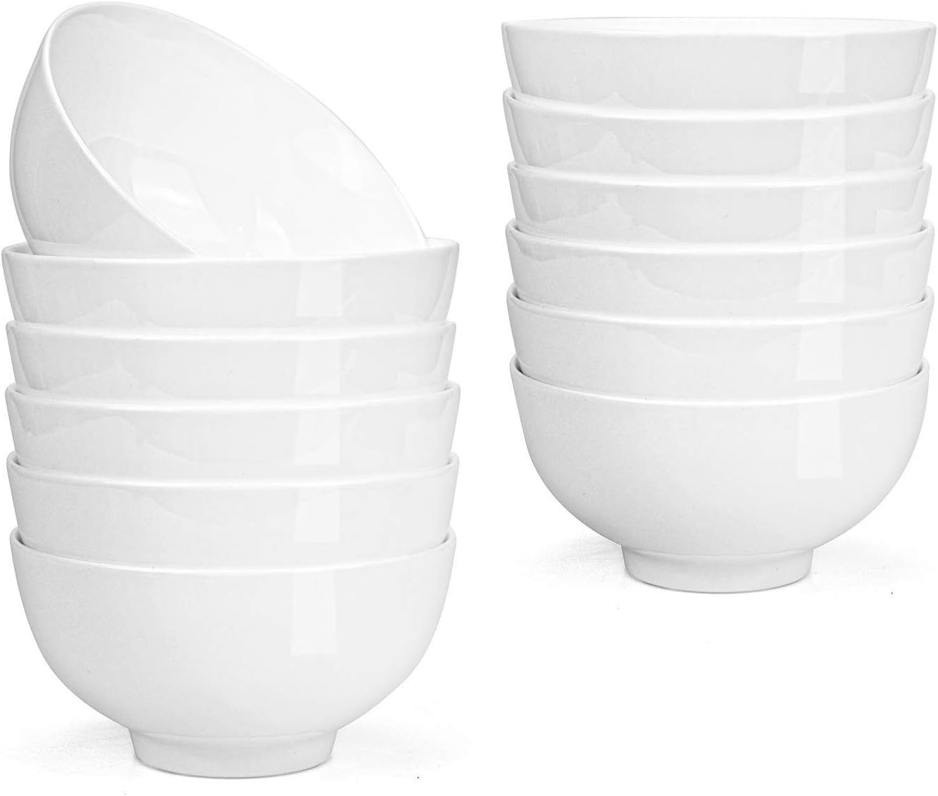 Lot de 12 bols en porcelaine 300 ml – empilables et sûrs Vendos85 - Mathon