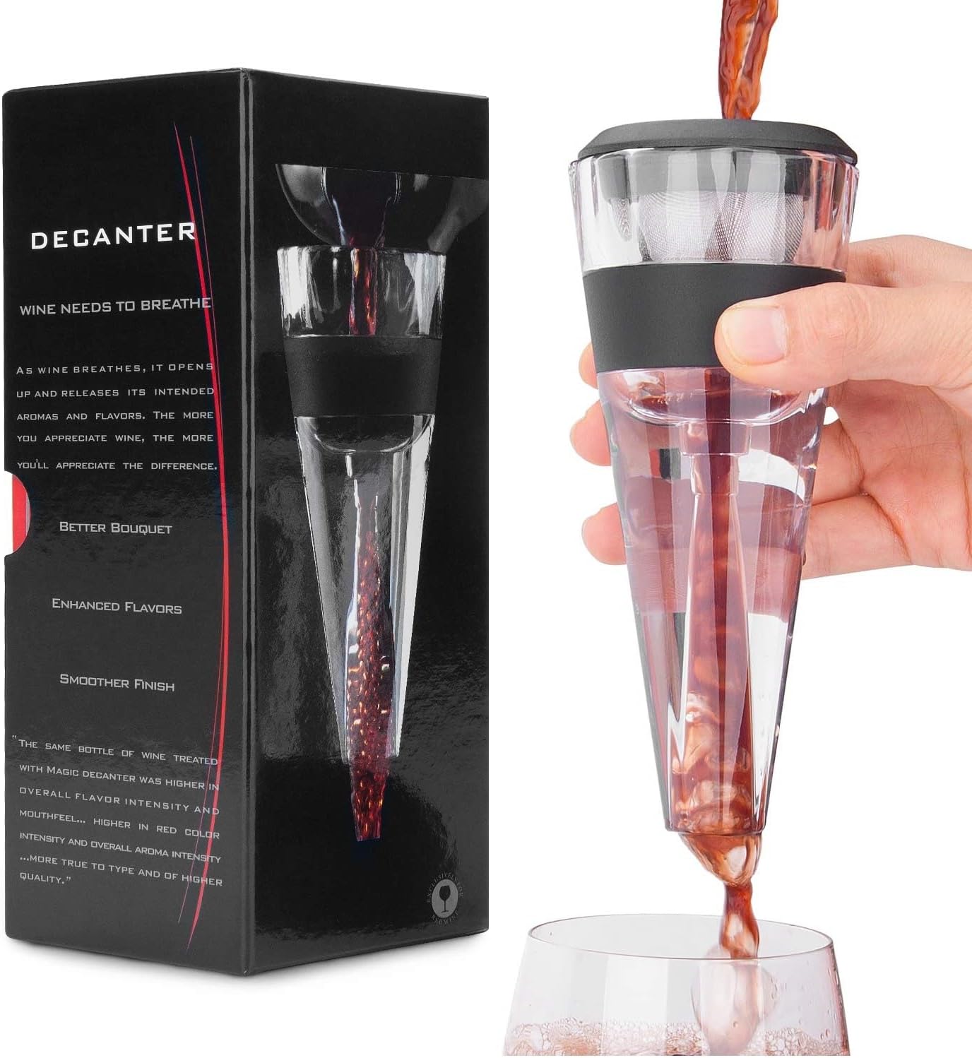 Aérateur de Vin avec Coffret – Transparent/Noir/Argent Vendos85 - Mathon